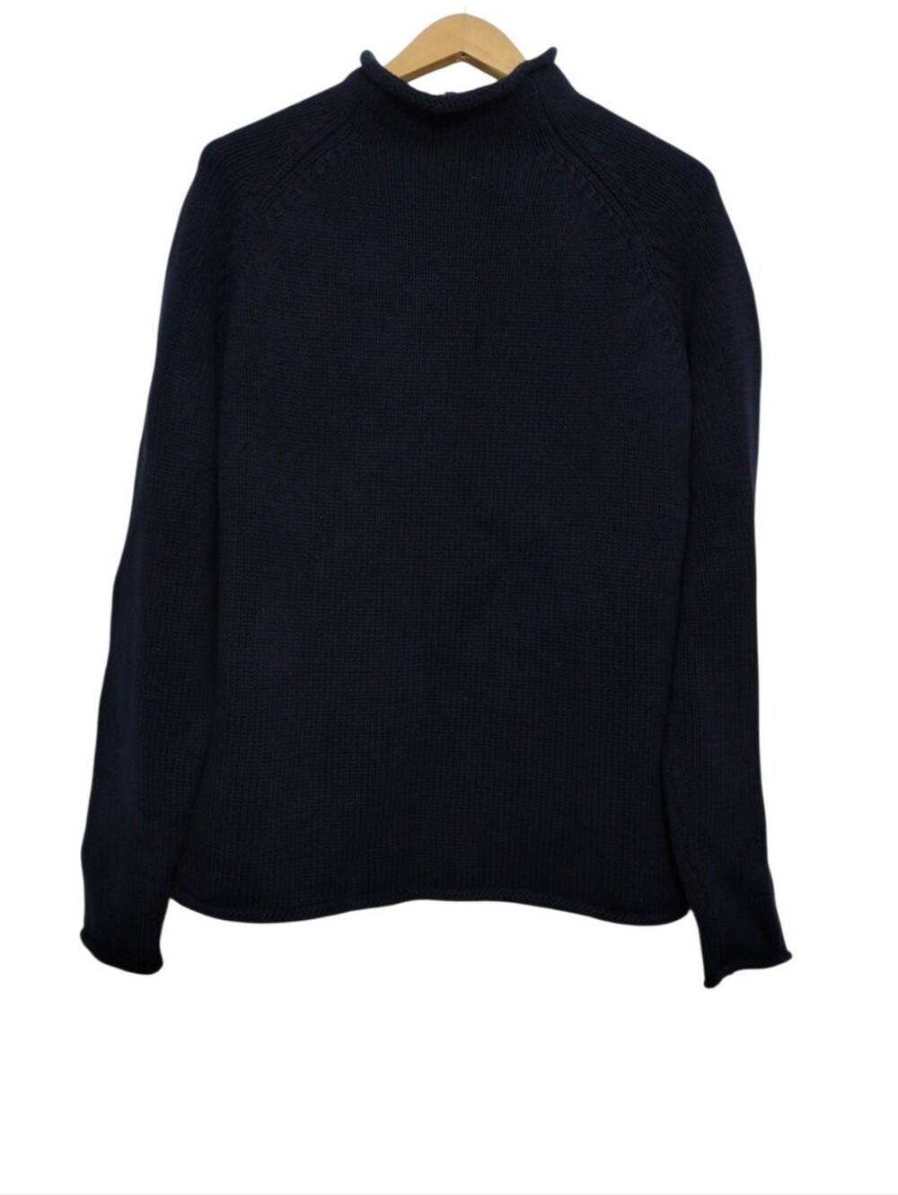J. Crew 1988 Rollneck Sweater In Cotton Men's XL Navy Classic Nautical Preppy